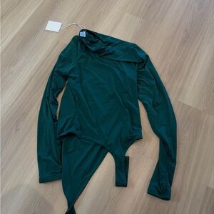 Naked Wardrobe Dark Green Bodysuit